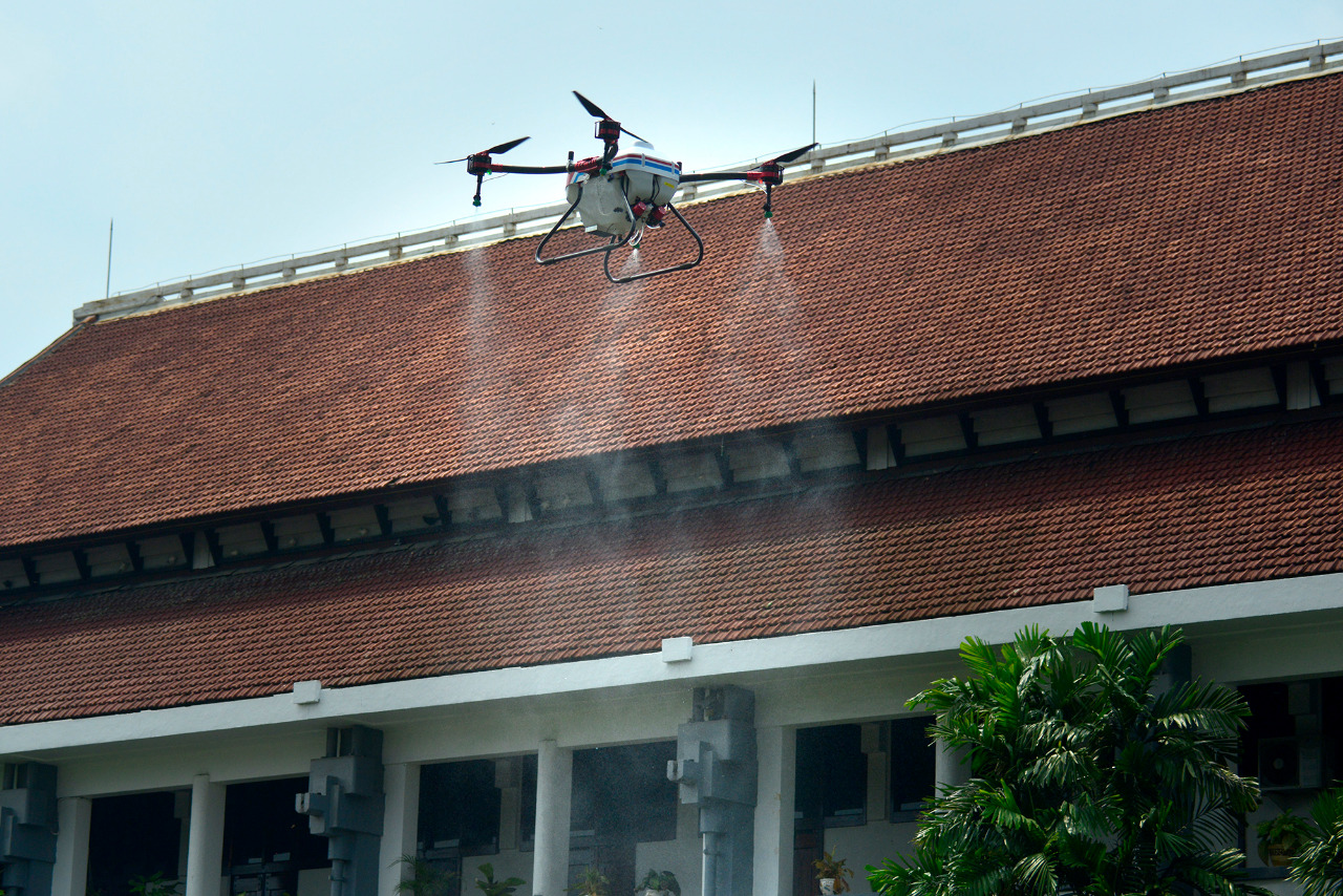 Drone Disinfektan Kembali Mengudara