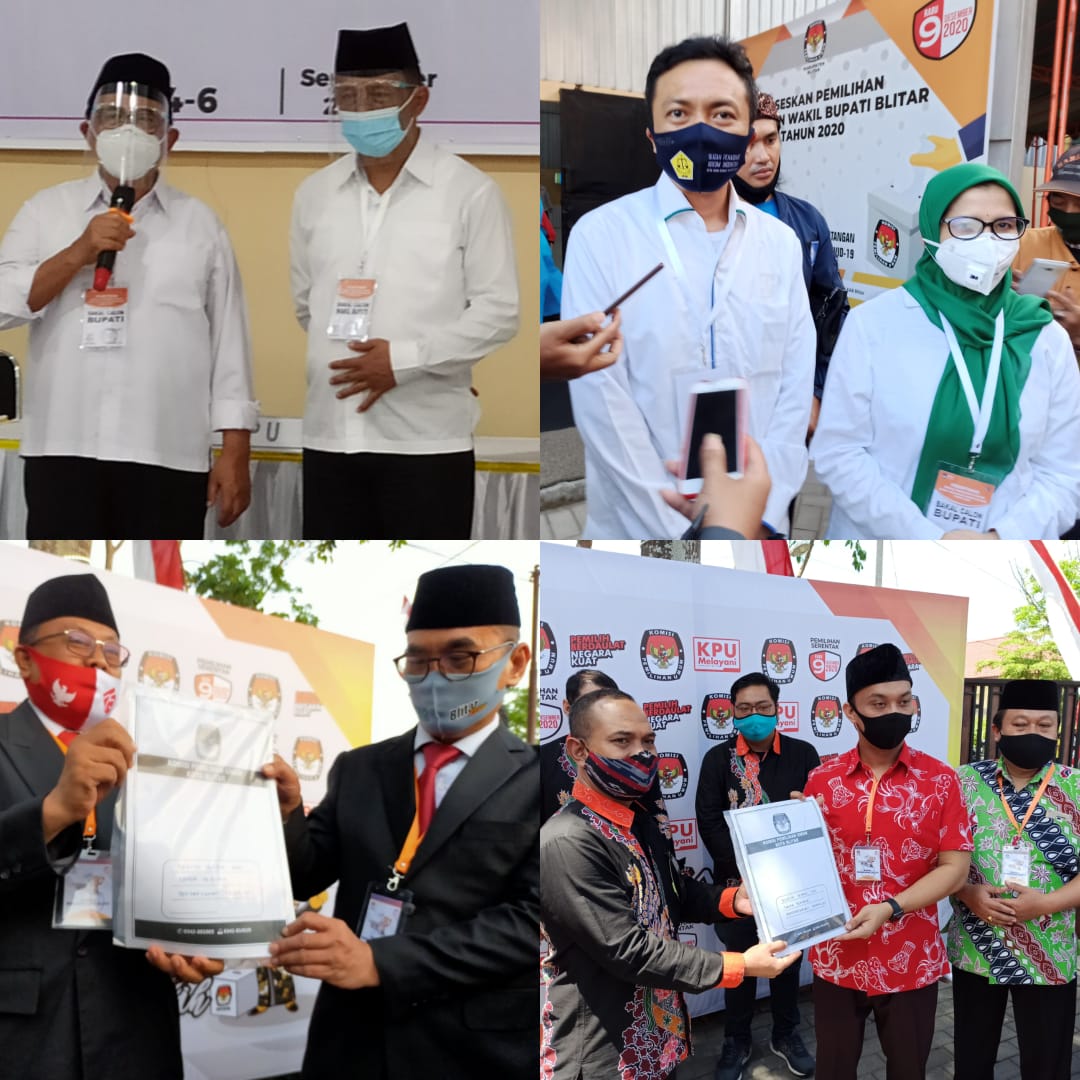 4 Paslon di Blitar Raya Lolos Pendaftaran, Siap Bertarung di Pilkada 2020