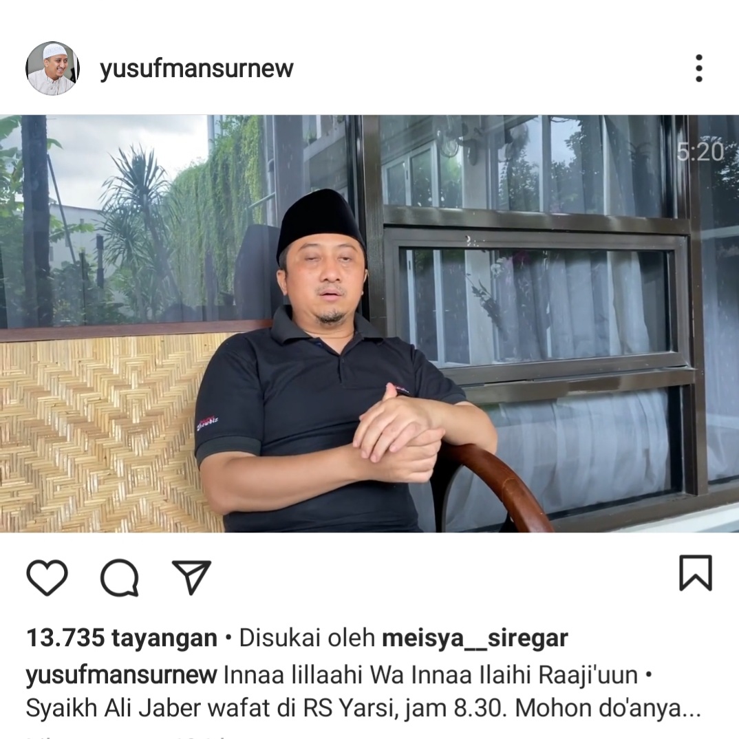 Syekh Ali Jaber Meninggal Dunia