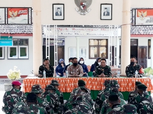 Dandim 0815/Mojokerto Apresiasi Kinerja Pasukan BKO Satgas TMMD Ke - 112