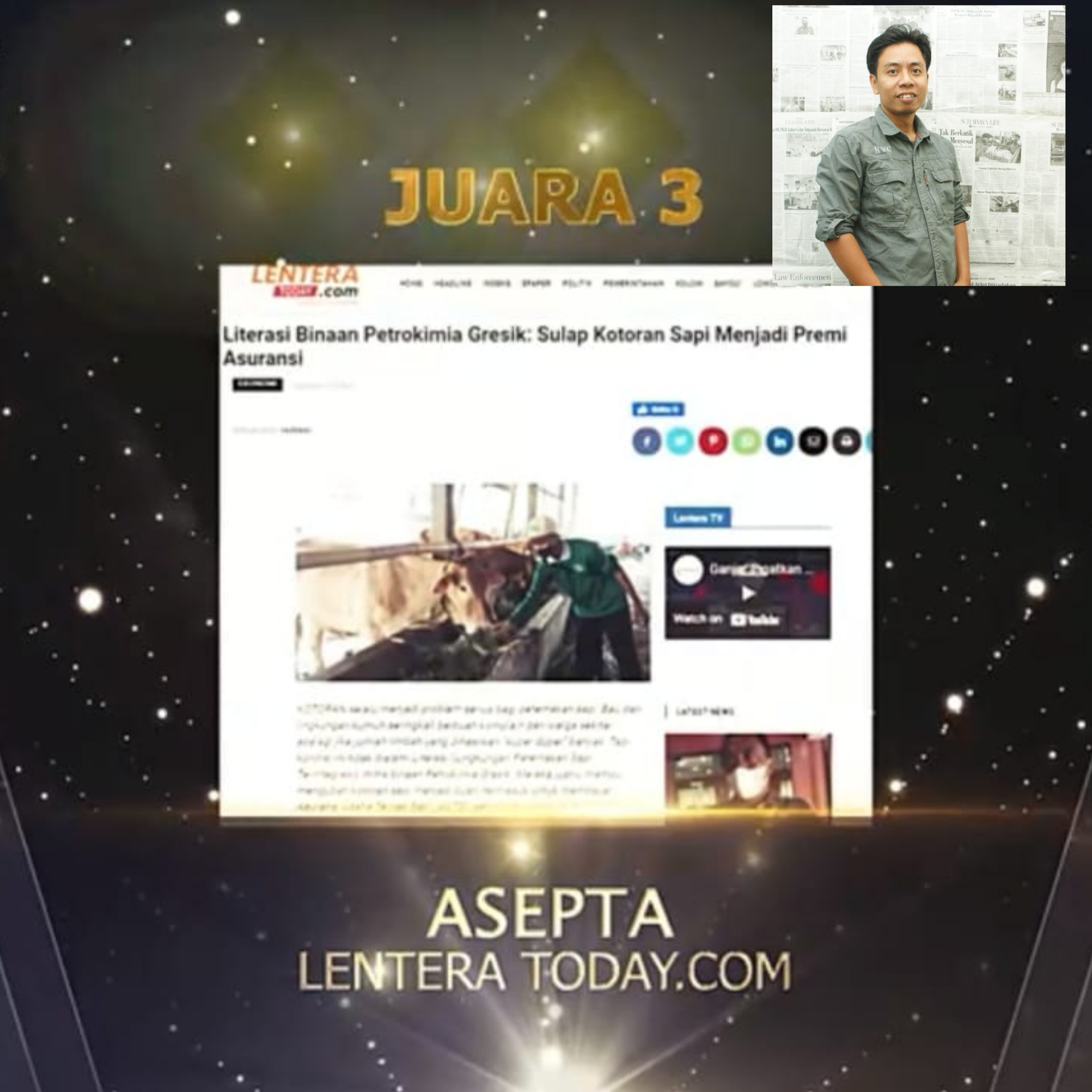 Lentera Today Juara III Apresiasi Karya Jurnalistik Petrokimia Gresik