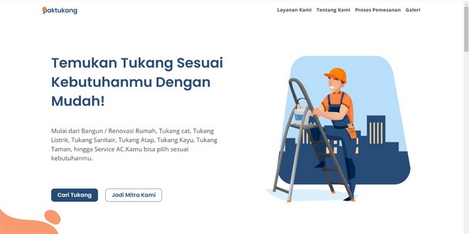 Cari Tukang Profesional, Tinggal Kunjungi Aplikasi Ini