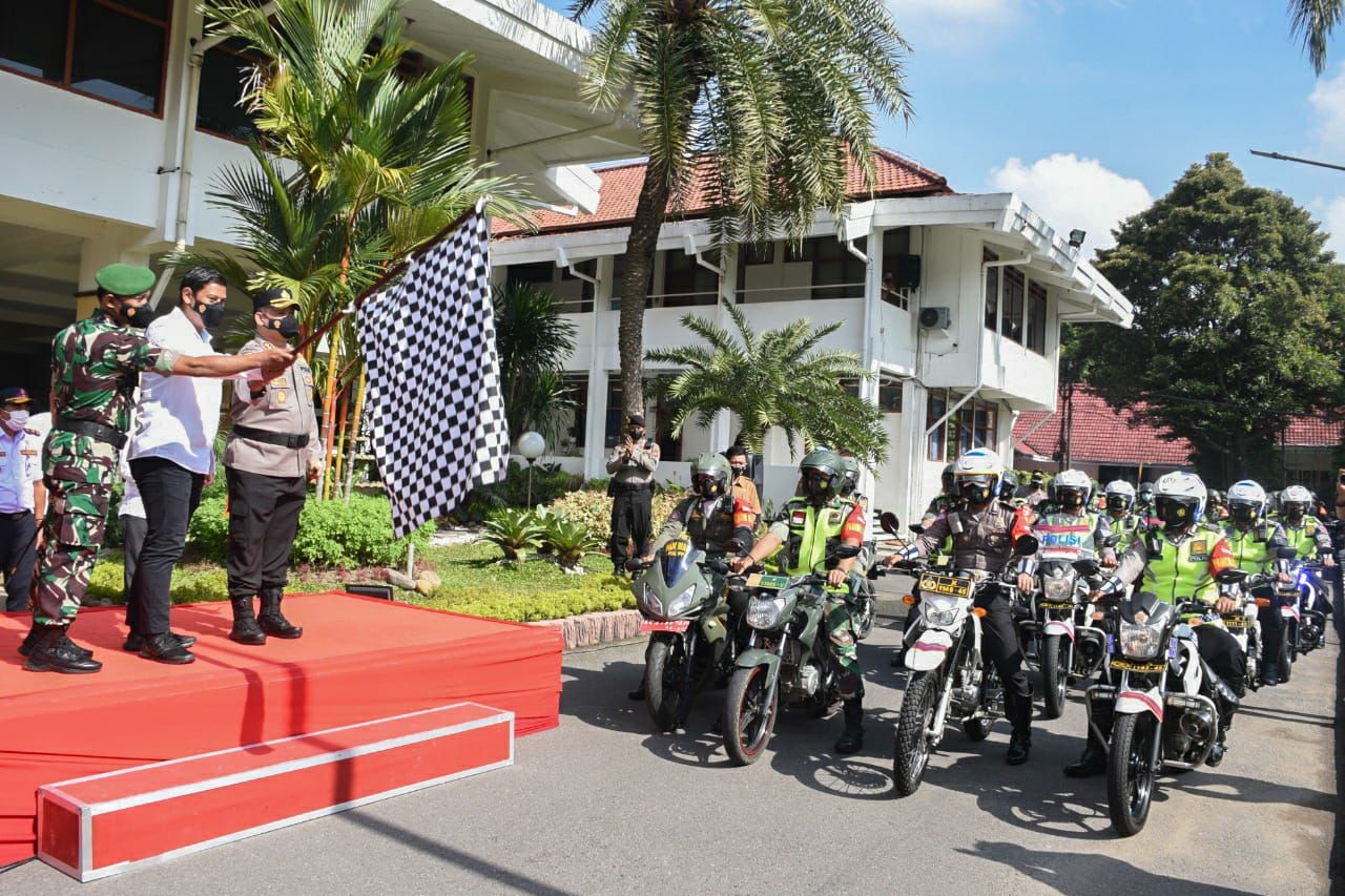 Wali Kota Kediri Pimpin Apel Gelar Pasukan Pamor Keris Guna Mencegah Penyebaran Omicron