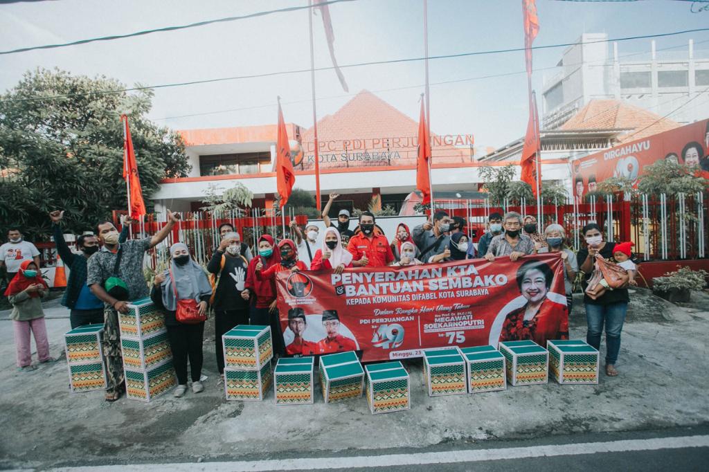 Datangi Kantor PDI Perjuangan Kota Surabaya, Komunitas Difabel Daftarkan Diri Jadi Anggota