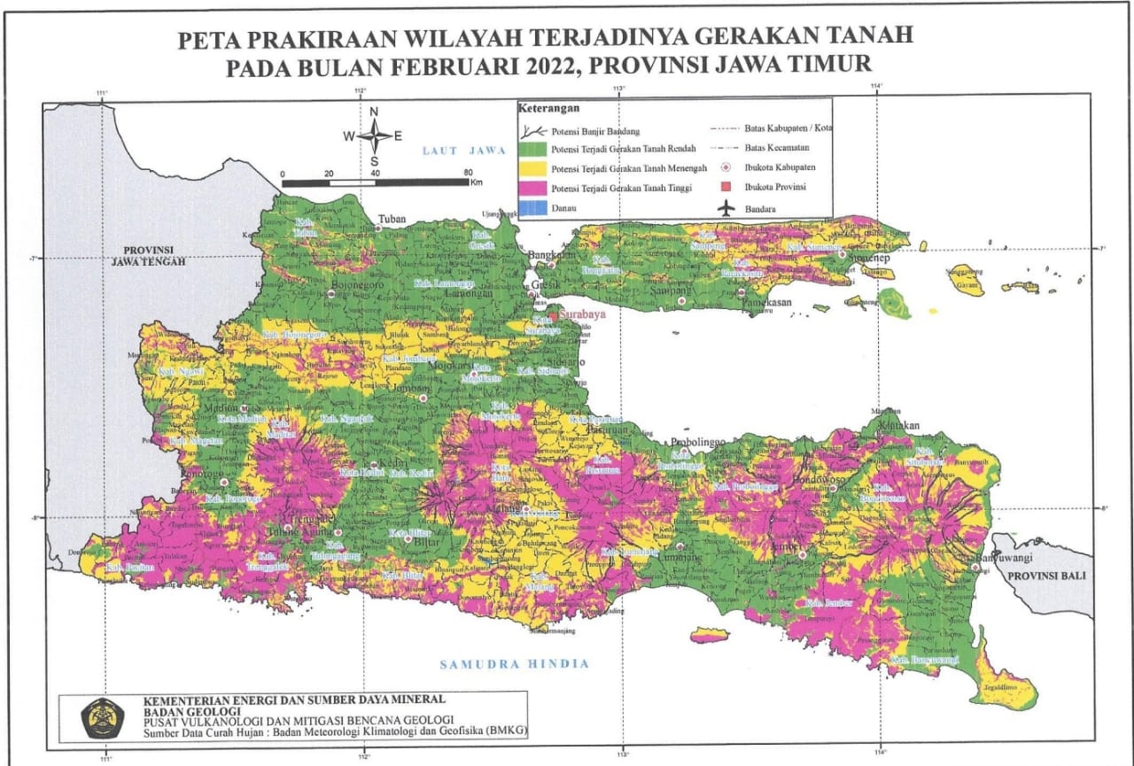 Awas! 19 Kecamatan di Blitar Berpotensi Bencana Tanah Gerak pada Pebruari 2022