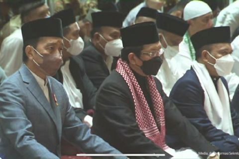 Presiden Jokowi dan Ibu Iriana Jalankan Salat Idul Adha di Masjid Istiqlal