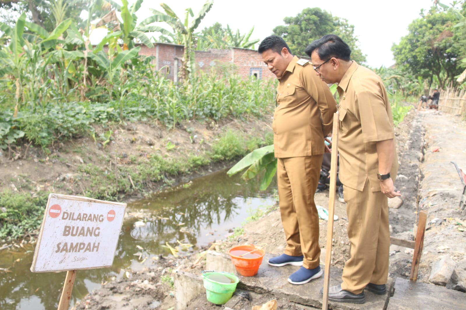 Sidak Proyek Ental Sewu, Wabup Sidoarjo: Pembangunan Harus Sesuai Perencanaan