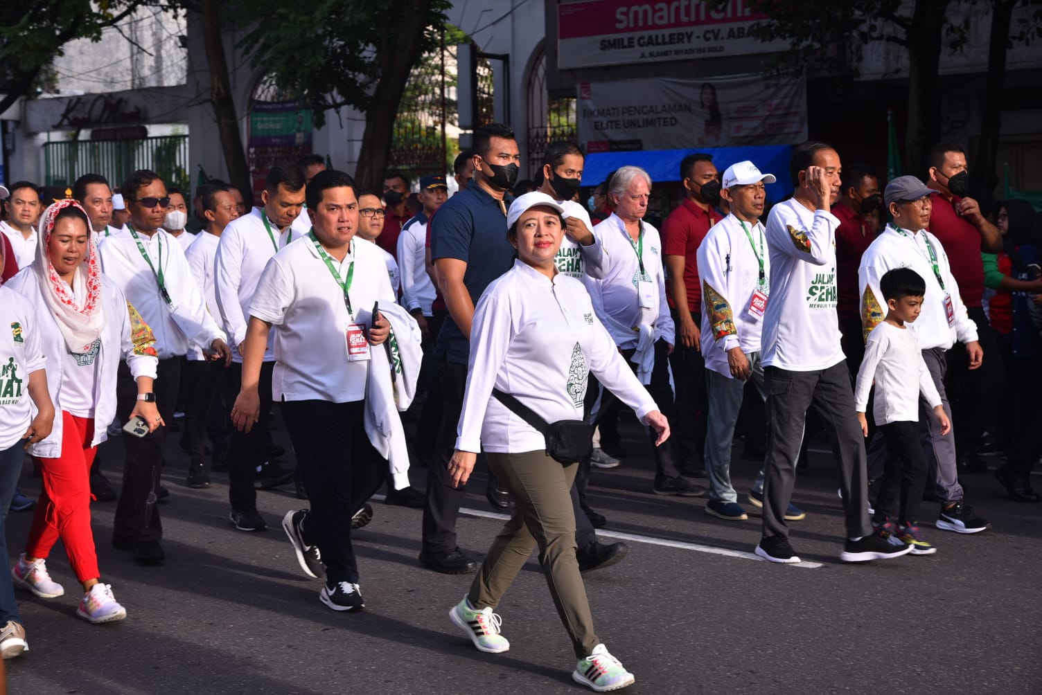 Ikut Jalan Sehat Porseni NU, Puan: Nahdliyin Sehat NU Semakin Kuat