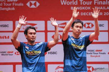 Gemuruh Penonton Dorong Hendra/Ahsan untuk Melaju Babak Kedua Indonesia Masters 2023