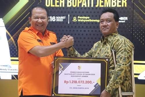 Bupati Jember Akhirnya Bayar Hutang Wastafel BTT Covid-19 Tahun 2020