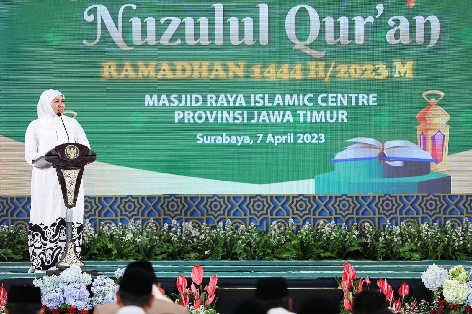 Peringatan Nuzulul Qur’an 1444 H, Gubernur Khofifah Ajak Umat Islam Amalkan Al Qur’an