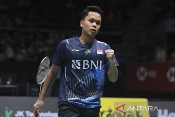 Ginting Lalui Laga Penuh Tekanan Hadapi Pemain Cadangan India