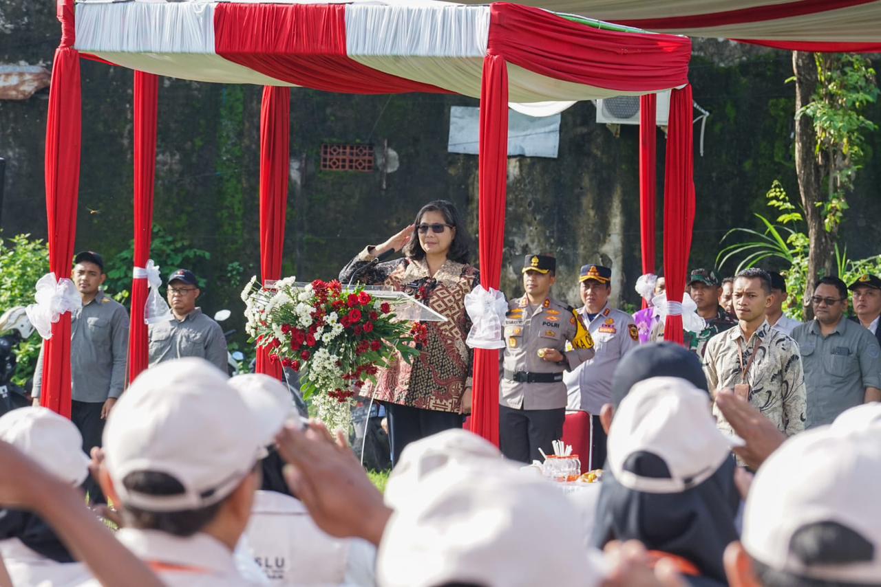 Apel Siaga Pengawas Pemilu 2024, Pj Wali Kota Kediri: APK Pastikan Dicabut