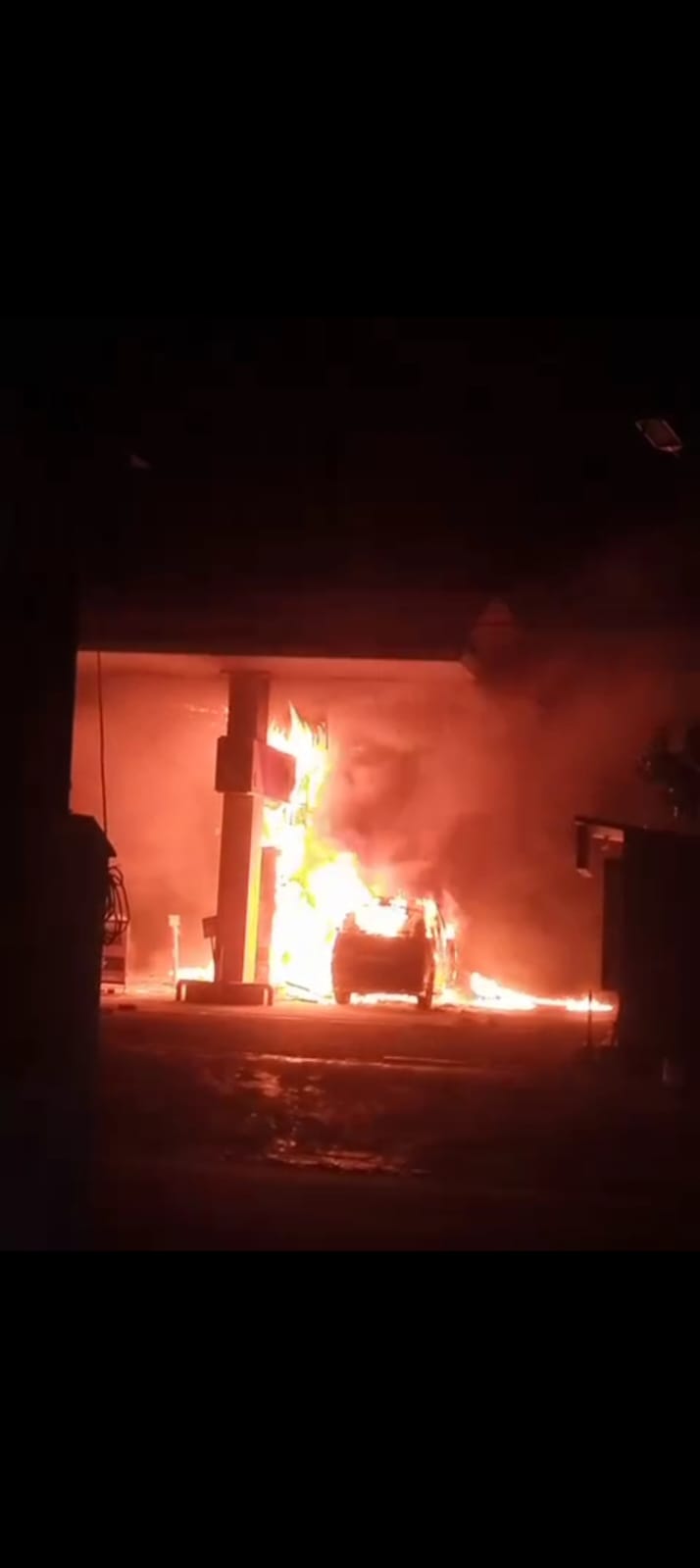 Usai Isi Pertalite Mini Bus Terbakar di SPBU Kecamatan Kras, Sopir Kabur