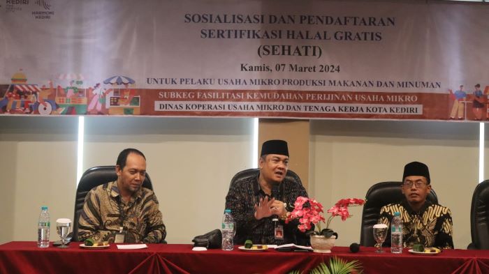 Sehati, Upaya Dinkop UMTK dan Kemenag Kota Kediri Tingkatkan Sertifikat Halal Produk UMK