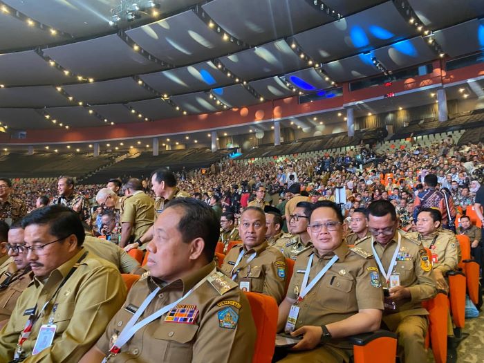 Rakornas Bersama Presiden Prabowo, Pj Gubernur Adhy Pastikan Jatim Sejalan Dengan Asta Cita